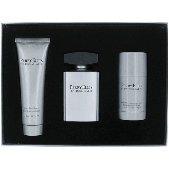 Perry Ellis Platinum Label para hombre / SET - 100 ml Eau De Toilette Spray