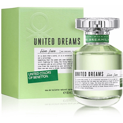 UNITED DREAMS LIVE FREE EDT 80ML BENETTON
