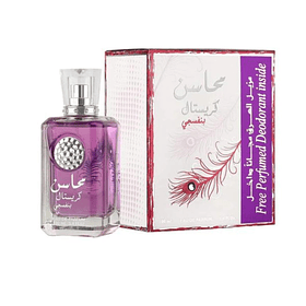 Mahasin Crystal Violet Lattafa 100Ml  Edp Unisex + Deo