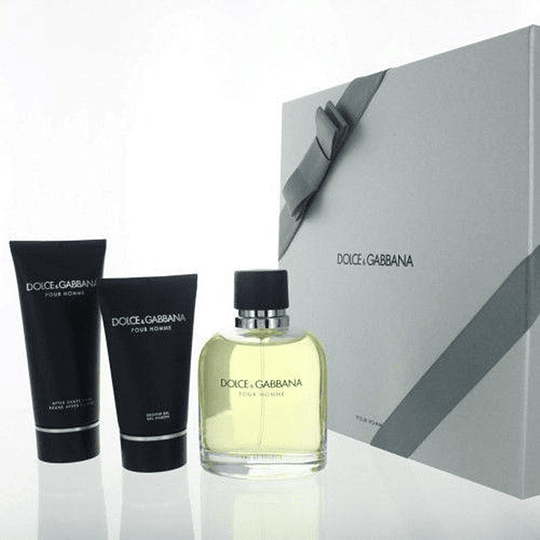 D&G Pour Homme Estuche 125ML EDT + After Shave 100ML + Showe