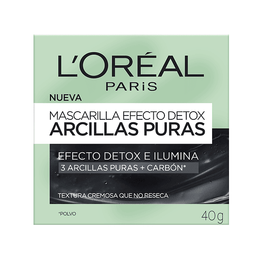 Mascarilla Efecto Detox Arcillas Puras 40Gr L'Oréal Paris