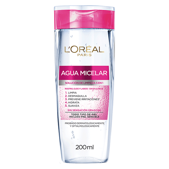 Agua Micelar 5 En 1 Hidra-Total 5 200 Ml L'Oréal Paris