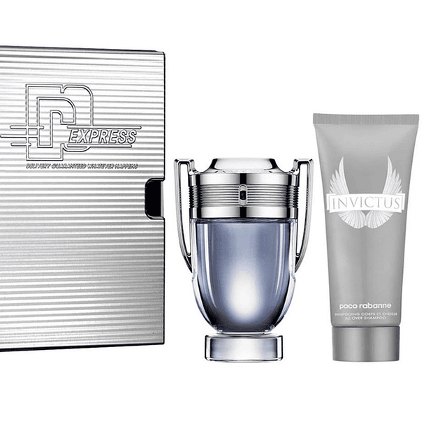 Estuche Invictus (Express) EDT 100ML+S/G 100ML Hombre Paco Rabanne