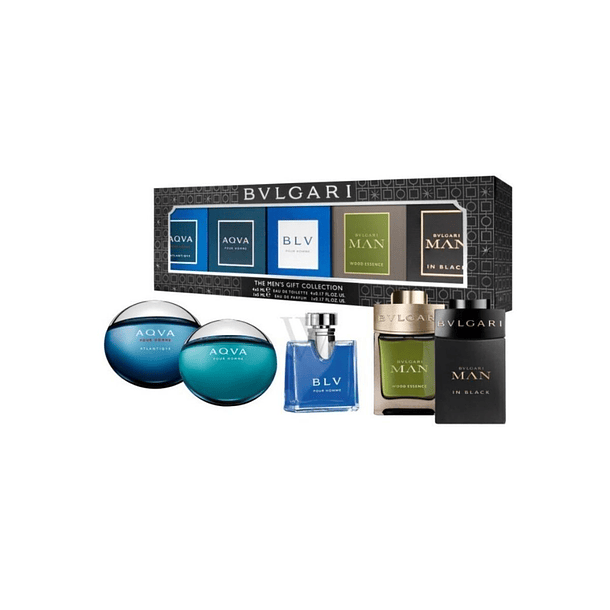 Estuche Bvlgari The Men's Miniaturas Edt 3x5Ml+Edp 2x5Ml Hombre