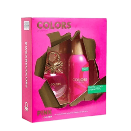 Estuche Colors Pink Benetton Edt 50Ml+150Ml Deo Mujer