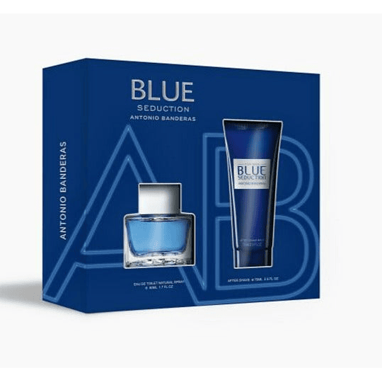 Estuche Blue Seduction Antonio Banderas Edt 50ml  + 75ml After Shave Hombre