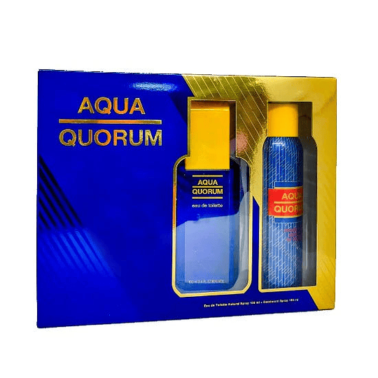 Estuche Aqua Quorum Edt 100 + 150ml Deodorant Hombre