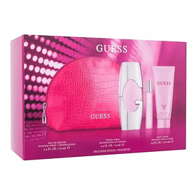 Estuche Guess Pink Edp 75ML+15ML+100ML B/L + Pochette Mujer