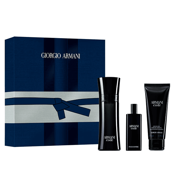 Estuche Armani Code 75ml + 15ml + 75ml Gel De Duche Edt Hombre