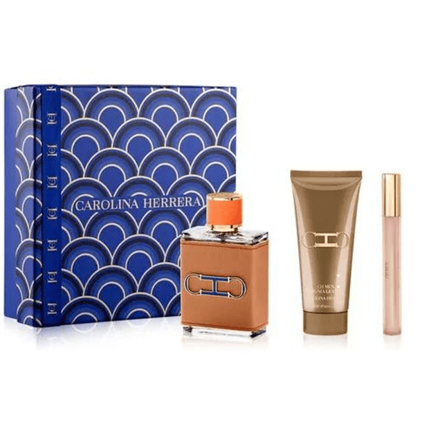 Estuche Carolina Herrera CH Men Insignia Leather Edp 100Ml +10ml + 100Ml A/F