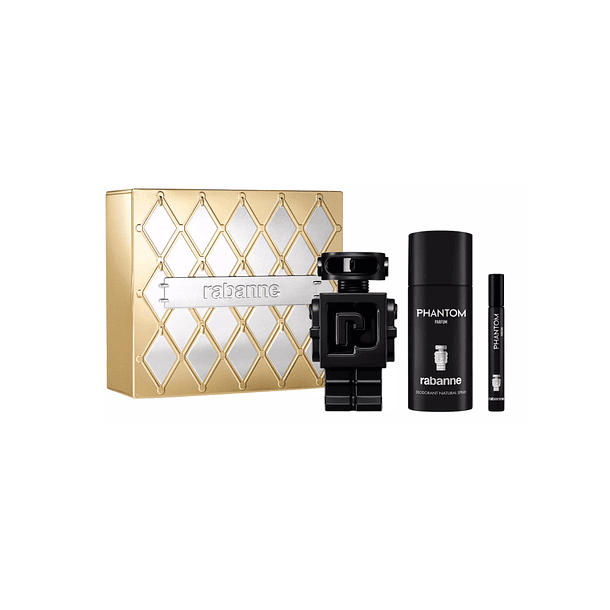 Estuche Phantom Parfum Rabanne Parfum 100Ml + Mini 10Ml + Deo 150Ml Hombre