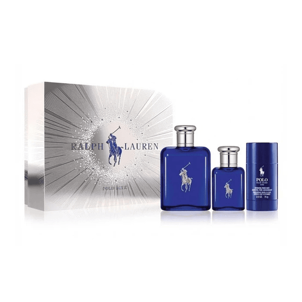 Estuche Plolo Blue Edt 40Ml+ 125Ml + 75Ml Deo Hombre (Caja Gris)
