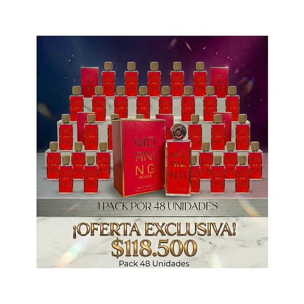 PACK DE 48UN.Morning Rouge Manasik Edp 100Ml Unisex