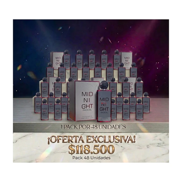 PACK DE 48UN.Midnight Radical Manasik Edp 100Ml Unisex