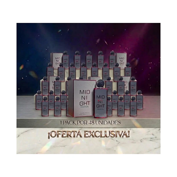 PACK DE 48UN.Midnight Radical Manasik Edp 100Ml Unisex