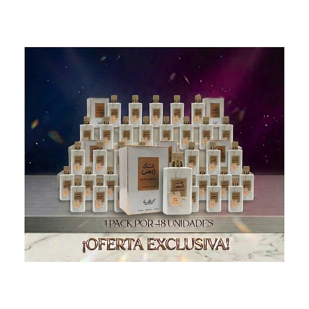 PACK DE 48UN.Musk Abiyad Manasik Edp 100Ml Unisex