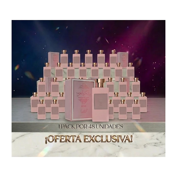 PACK DE 48UN.Malikat Al Arab Rose Manasik Edp 100Ml Mujer