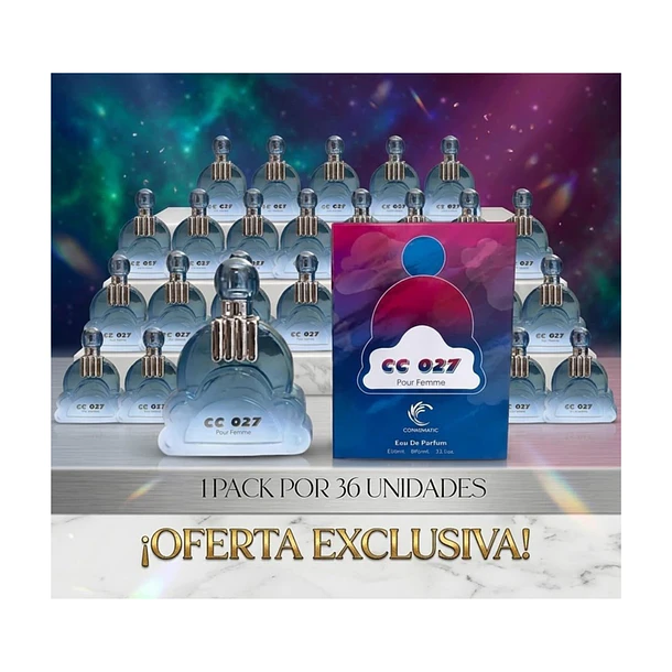 Pack 36 Unidades CC 027 Pour Femme edp 100ML Cosmemarc mujer - inspiraciones Cloud Ariana Grande