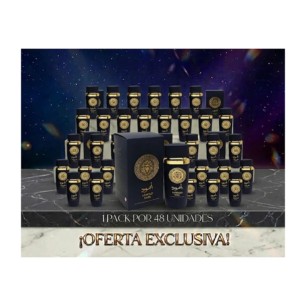 PACK DE 48UN.Aswad Noir Edp 100ml Unisex
