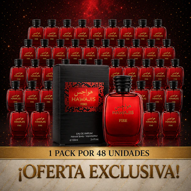 PACK 48 UN. Hawajis Fire Manasik Edp 100Ml Hombre