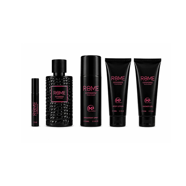 Estuche Bharara Rome Extra Dose  Pour Homme  100ML+15ML+150ML DEO +150ML B/L+150ML S/G Hombre 2