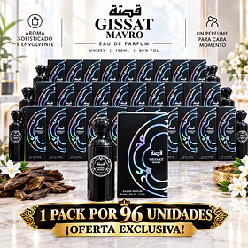 Pack 96 Unidades Gissat Mavro Manasik Edp 100 Ml Unisex .