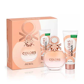 Estuche Colors De Benetton Woman Rose Edt80 Ml+ Body Lotion 75 Ml