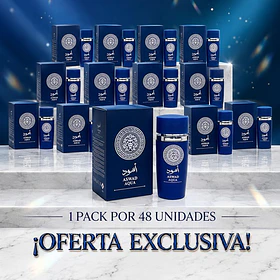 Pack 48 Unidades Aswad Aqua edp 100ML Manasik unisex - inspiraciones Asad Zanzibar Lattafa