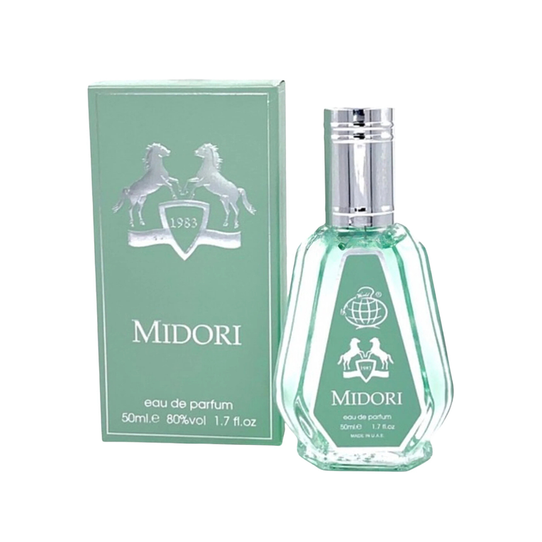 PERFUME MIDORI EDP 50ML HOMBRE SIN CELOFAN FRAGANCE WORLD (DUPE GREENLEY PARFUMS DE MARLY) 1