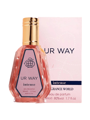 PERFUME UR WAY INTENSE EDP 50ML MUJER SIN CELOFAN FRAGANCE WORLD (DUPE MY WAY INTENSE EDP ARMANI)