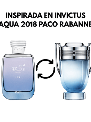 PERFUME HAWAS ICE EDP 100ML RASASI (DUPE INVICTUS AQUA 2018 PACO RABANNE)