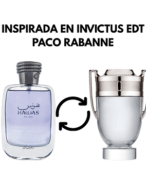 PERFUME HAWAS FOR HIM EDP 100ML  RASASI (DUPE INVICTUS EDT PACO RABANNE)