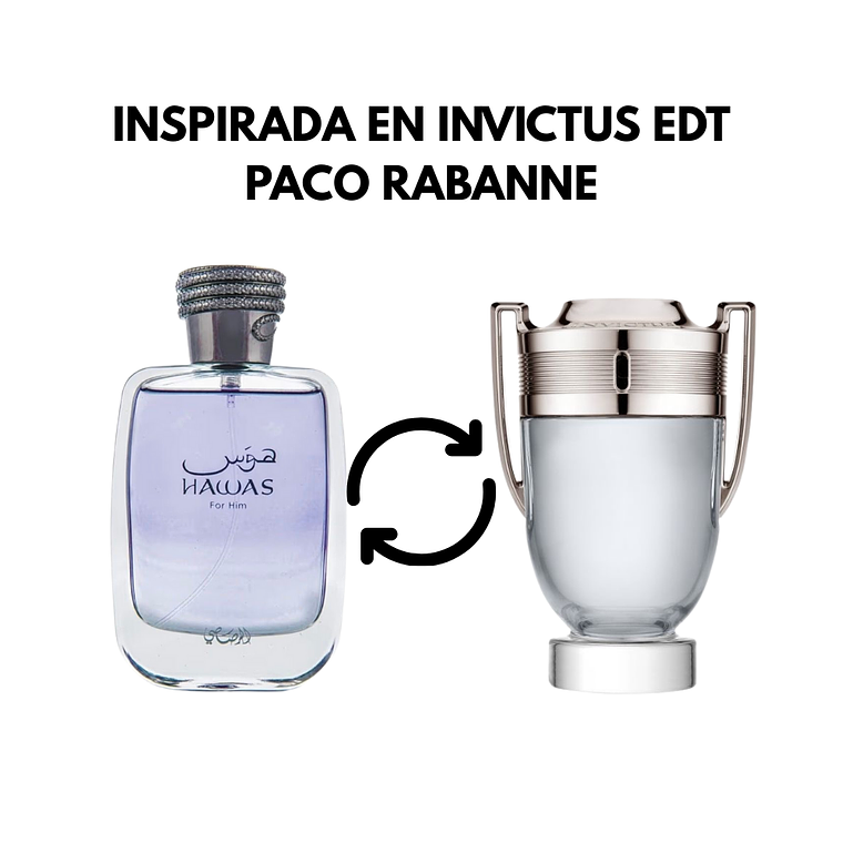 PERFUME HAWAS FOR HIM EDP 100ML  RASASI (DUPE INVICTUS EDT PACO RABANNE) 2
