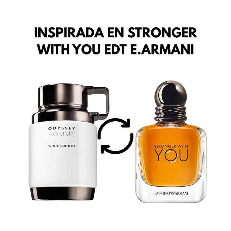 PERFUME ODYSSEY HOMME WHITE EDITION EDP 100ML HOMBRE ARMAF (DUPE STRONGER WITH YOU EDT ARMANI) 2