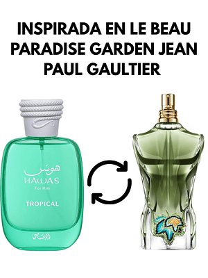 DECANT HAWAS TROPICAL EDP - RASASI (DUPE LE BEAU PARADISE GARDEN JPG)
