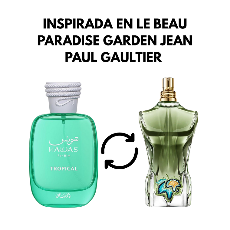 DECANT HAWAS TROPICAL EDP - RASASI (DUPE LE BEAU PARADISE GARDEN JPG) 2