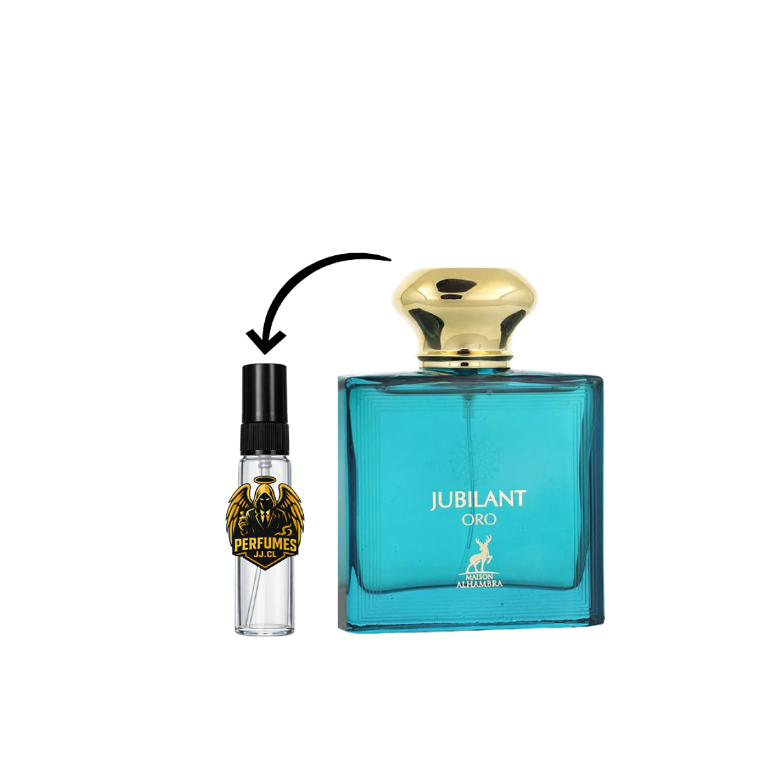 DECANT JUBILANT ORO EDP - MAISON ALHAMBRA (DUPE VERSACE EROS EDP) 1