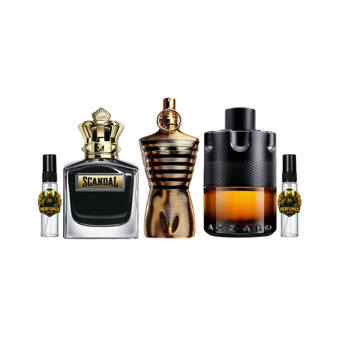 PACK DECANT TOP 3 SEDUCTORES (SCANDAL LE PARFUM - LE MALE ELIXIR - AZZARO THE MOST WANTED PARFUM) 1