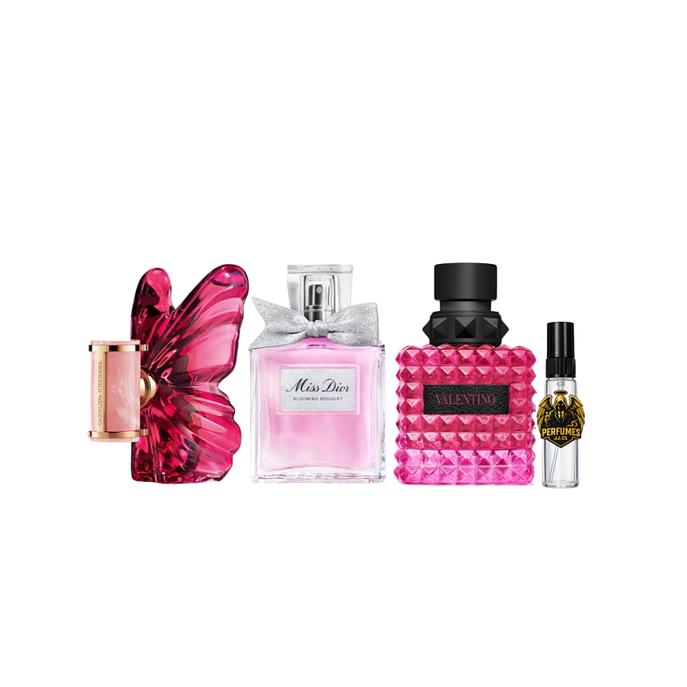 PACK DECANT TOP MUJER (LA BOMBA CAROLINA HERRERA - VALENTINO BIR EXYTADOSE DONNA - MISS DIOR BLOOMING BOUQUET) 1