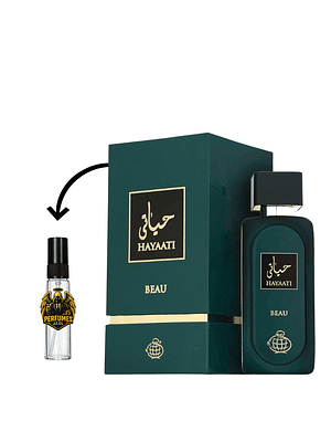 DECANT HAYAATI BEAU EDP - FRAGANCE WORLD (DUPE LE BEAU JPG)