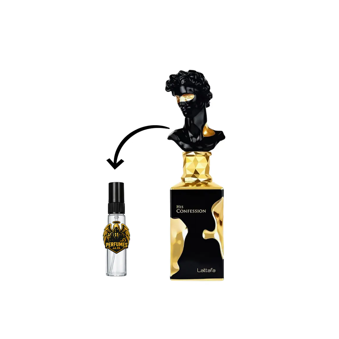 DECANT HIS CONFESSION EDP - LATTAFA (DUPE DIOR HOMME INTENSE) 1