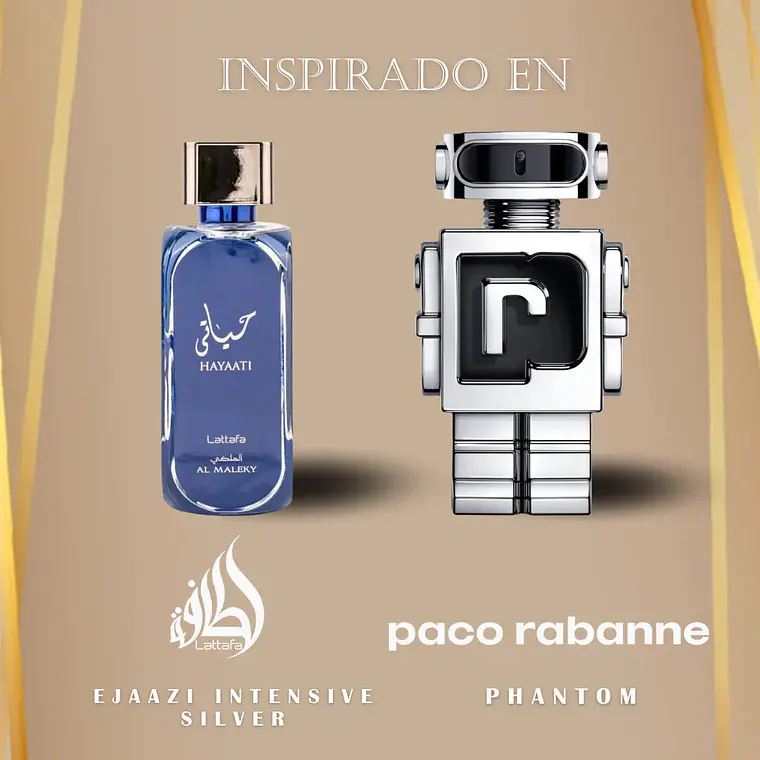 PERFUME HAYAATI AL MALEKY EDP 100ML - LATTAFA (DUPE PHANTOM EDT PACO RABANNE) 2