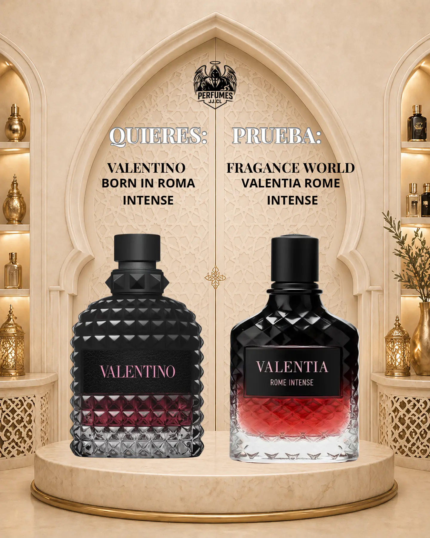 PERFUME VALENTIA ROME INTENSE EDP 100ML - FRAGANCE WORLD (DUPE VALENTINO BIR INTENSE) 2