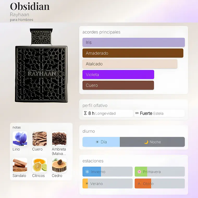 DECANT RAYHAAN OBSIDIAN EDP - DUPE DIOR HOMME INTENSE 2