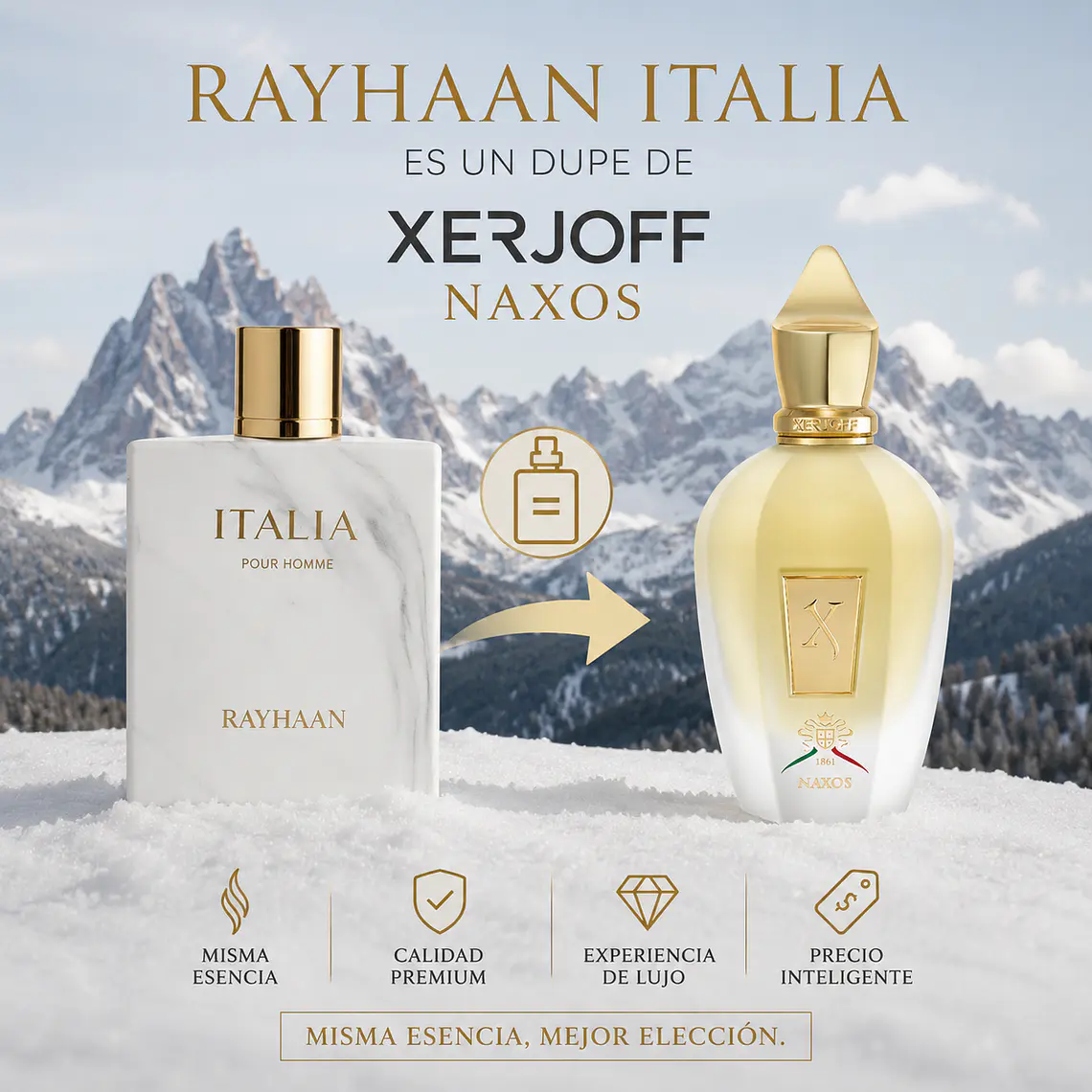 DECANT RAYHAAN ITALIA POUR HOMME EDP - DUPE XERJOFF NAXOS 3