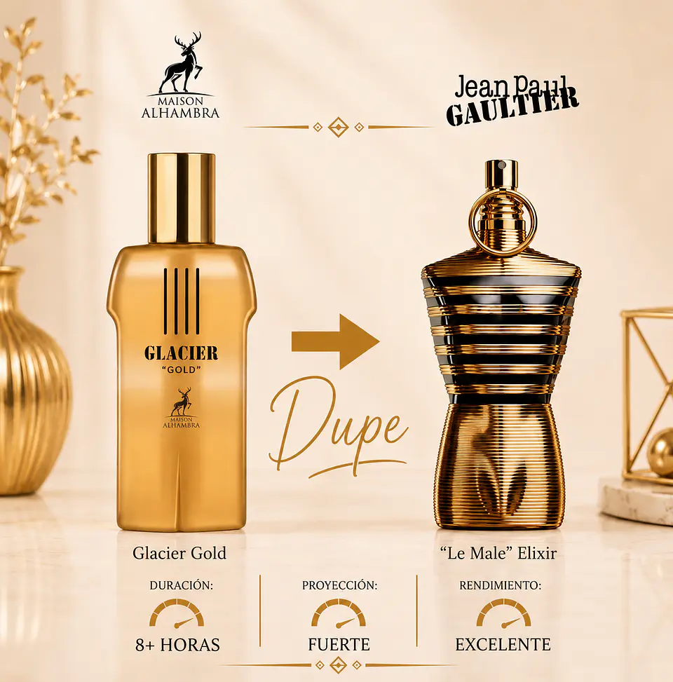 PERFUME GLACIER GOLD EDP 100ML - MAISON ALHAMBRA (LE MALE ELIXIR JPG) 3