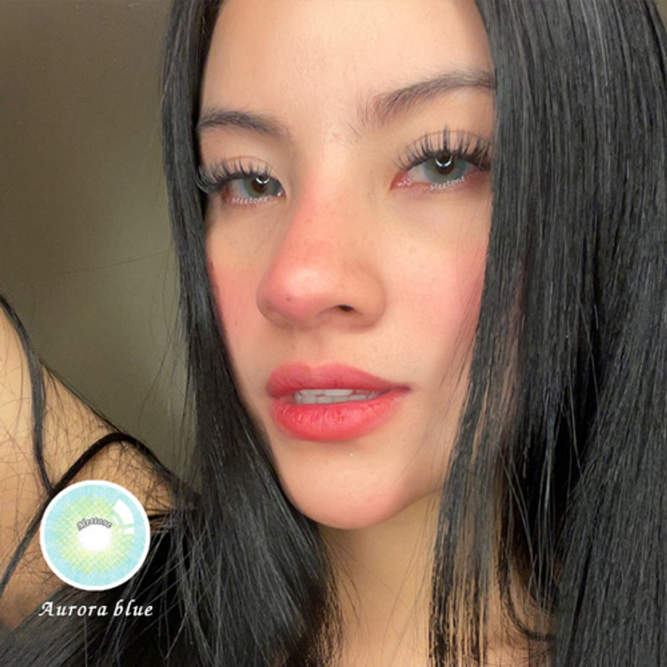 Lentes De Contacto  Color Meetone - Aurora  Blue 2