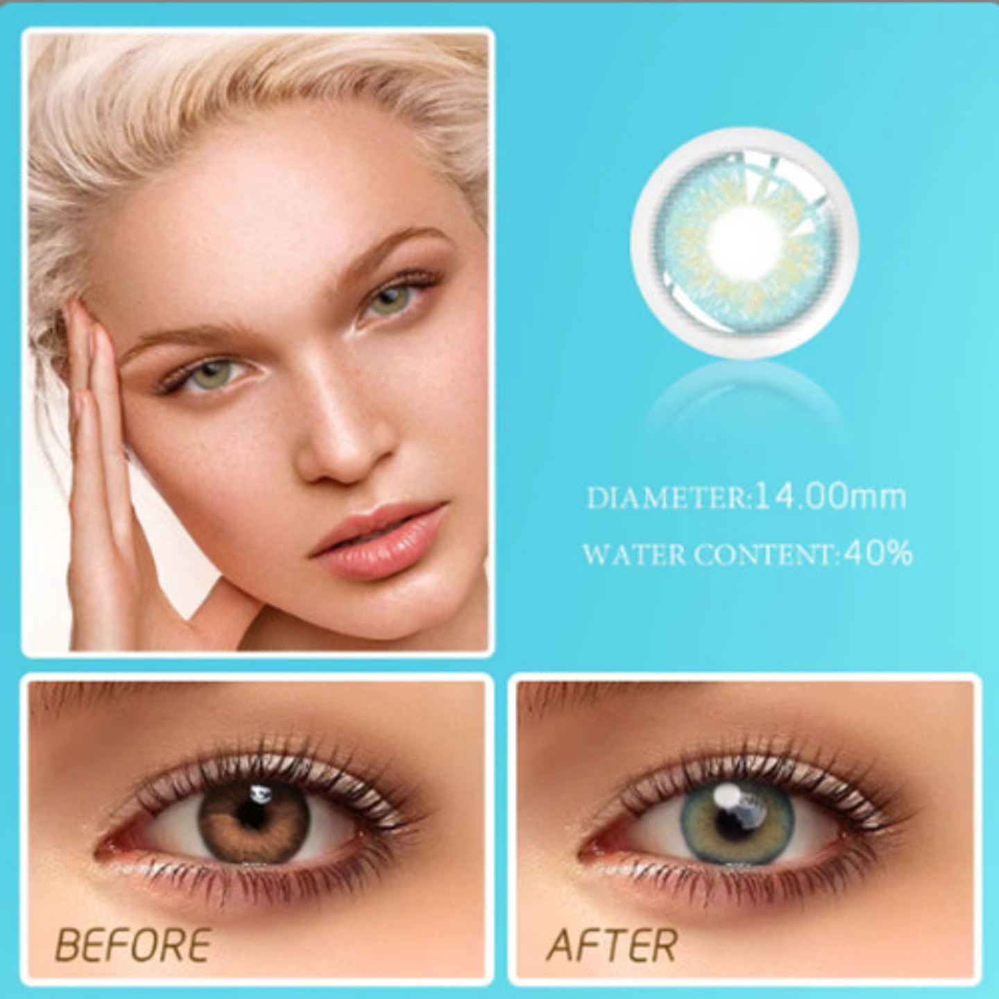 Lentes De Contacto Russian Azul 2