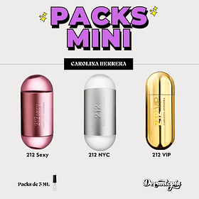 Pack Mini 212 Carolina Herrera Woman - Packs Decants Mini 3ML