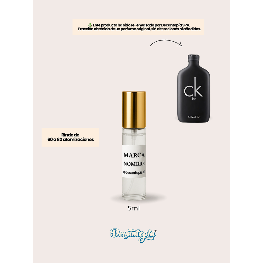 DECANT CALVIN KLEIN - CK BE EDT 2